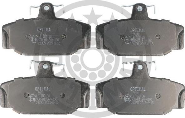 Optimal BP-09601 - Тормозные колодки, дисковые, комплект autosila-amz.com