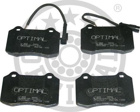 Optimal BP-09848 - Тормозные колодки, дисковые, комплект autosila-amz.com