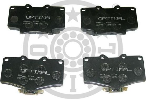 Optimal BP-09880 - Тормозные колодки, дисковые, комплект autosila-amz.com