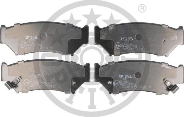 Optimal BP-09767 - Тормозные колодки, дисковые, комплект autosila-amz.com