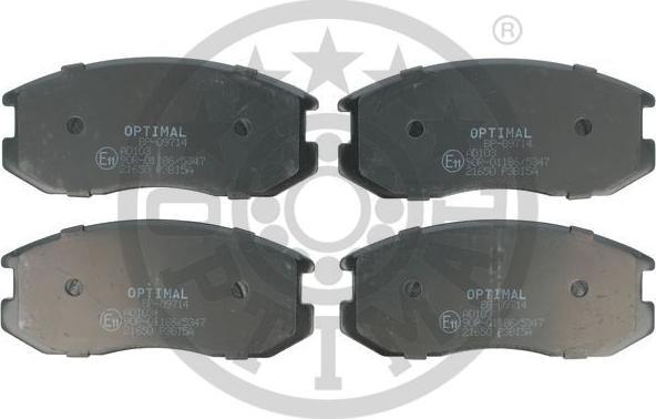 Optimal BP-09714 - Тормозные колодки, дисковые, комплект autosila-amz.com