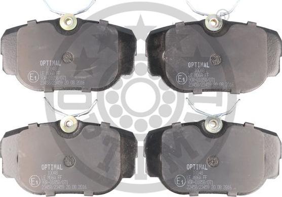 Optimal BP-10048 - Тормозные колодки, дисковые, комплект autosila-amz.com