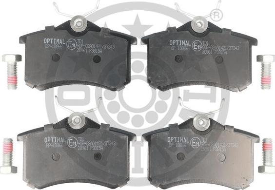 Optimal BP-10066 - Тормозные колодки, дисковые, комплект autosila-amz.com