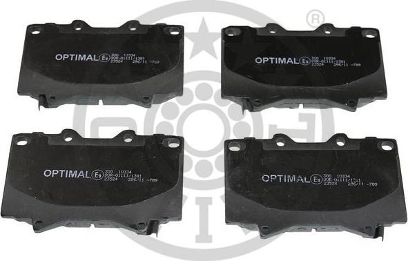 Optimal BP-10334 - Тормозные колодки, дисковые, комплект autosila-amz.com