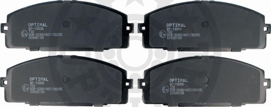 Optimal BP-13006 - Тормозные колодки, дисковые, комплект autosila-amz.com