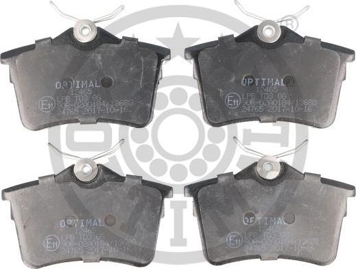Optimal BP-12465 - Тормозные колодки, дисковые, комплект autosila-amz.com