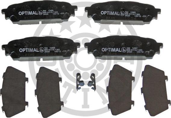 Optimal BP-12406 - Тормозные колодки, дисковые, комплект autosila-amz.com