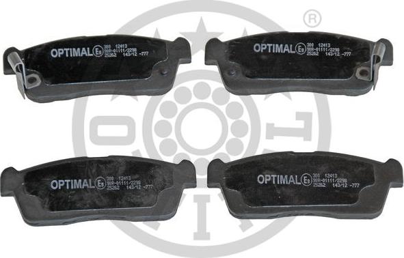 Optimal BP-12413 - Тормозные колодки, дисковые, комплект autosila-amz.com