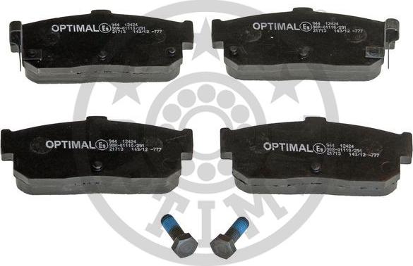 Optimal BP-12424 - Тормозные колодки, дисковые, комплект autosila-amz.com