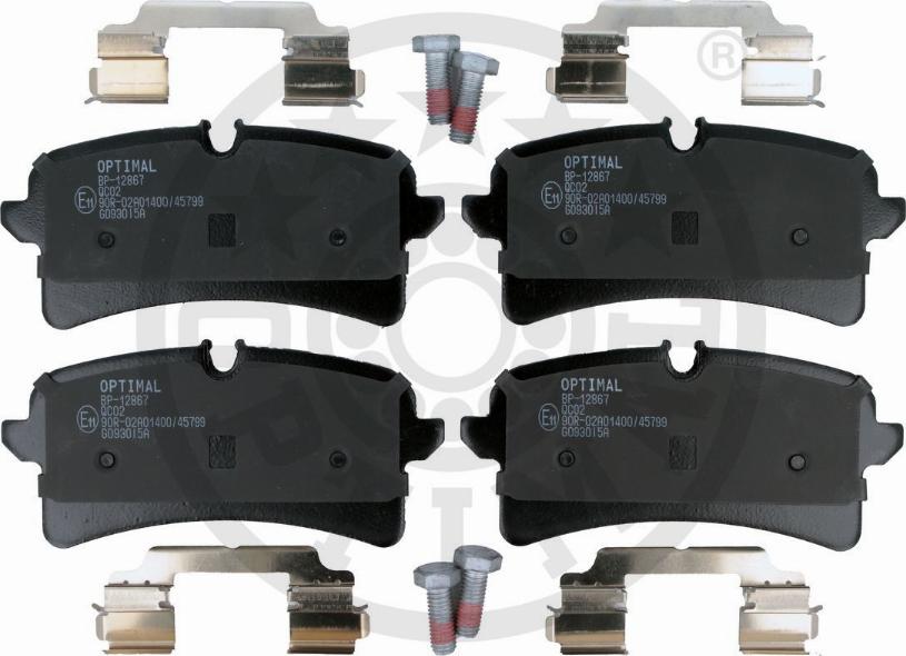 Optimal BP-12867 - Тормозные колодки, дисковые, комплект autosila-amz.com