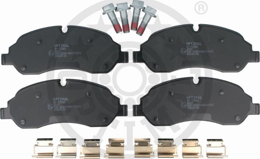 Optimal BP-12885 - Тормозные колодки, дисковые, комплект autosila-amz.com