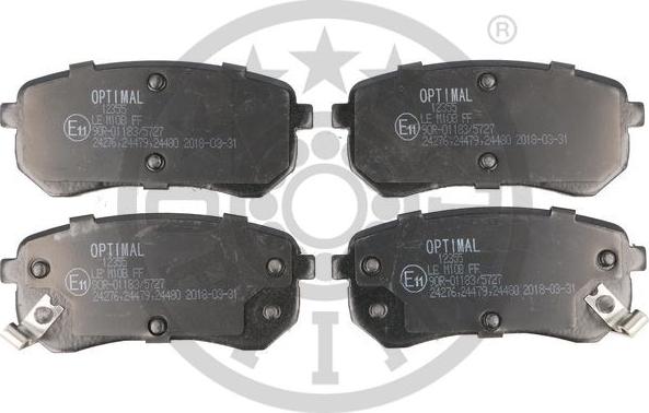 Optimal BP-12355 - Тормозные колодки, дисковые, комплект autosila-amz.com