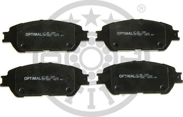 Optimal BP-12254 - Тормозные колодки, дисковые, комплект autosila-amz.com