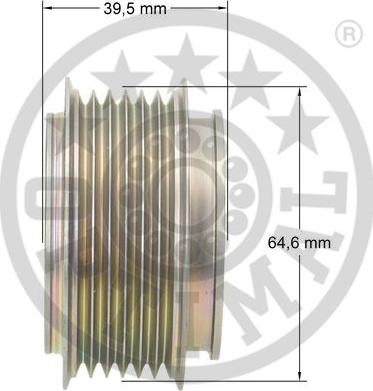 Optimal F5-1149 - Шкив свободного хода генератора AUDI: A6 (4F2, C6), A6 Allroad (4FH, C6), A6 Avant (4F5, C6) autosila-amz.com