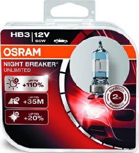 Osram 9005NBU-HCB - Лампа OSRAM НВ3 12v 60w (P20d) NIGHT BREAKER UNLIMITED (белый свет)(бокс 2шт) autosila-amz.com