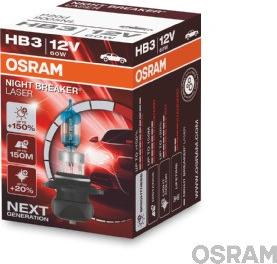 Osram 9005NL - HB3 12V (60W) Лампа NIGHT BREAKER LASER, 1шт. Складная картонная коробка autosila-amz.com