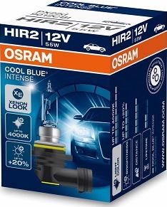 Osram 9012CBI - лампа COOL BLUE INTENSE! 1шт. (HIR2) 12V 55W PX22d цвет. темп. 4200К\ autosila-amz.com