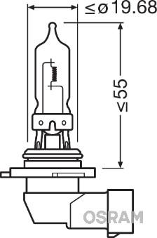 Osram 9005FBR-HCB - Комплект ламп HB3 12V 60W P20d FOG BREAKER +60% больше света, 2600К 2шт.(1к-т) autosila-amz.com