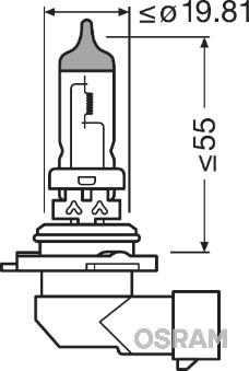 Osram 9006 - Лампа HB4 12V 51W P22d ORIGINAL LINE (Складная картонная коробка) autosila-amz.com