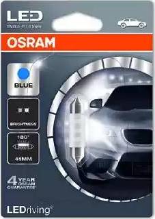 Osram 6441BL-01B - Лампа светодиодная 12V C5W SV8.5-8 41мм двухцокольная блистер (1шт.) Led Blue OSRAM autosila-amz.com