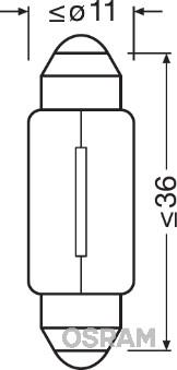 Osram 6461 - Лампа накаливания, освещение салона autosila-amz.com