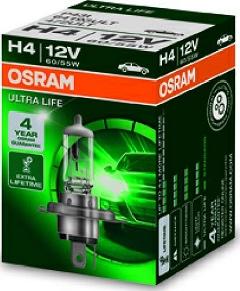 Osram 64193ULT - Лампа галогеновая головного света H4 P43t Ultra Life 12V 60/55W Картон 1шт autosila-amz.com