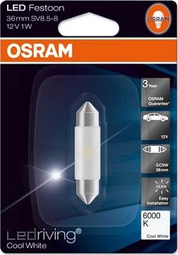 Osram 6436CW-01B - Лампа накаливания, освещение салона autosila-amz.com
