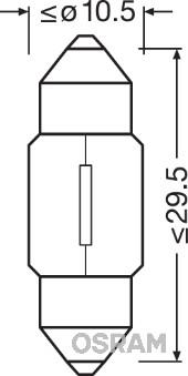 Osram 6438 - Лампа накаливания, освещение салона autosila-amz.com
