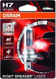 Osram 64210NBL-01B - Снят, замена 64210NL-01B H7 12V 55W PX26d NIGHT BREAKER LASER +130% больше света 1 шт. HCV autosila-amz.com