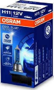 Osram 64211CBI - Лампа галогенная H11 12V 55W PGJ19-2 COOL BLUE INTENSE (На 20% больше света на дороге, цветовая темп autosila-amz.com
