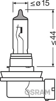 Osram 64211SV2-HCB - ЛАМПА Н11 12V 55W OSRAM PGJ19-2 Y11 (ПЛАСТ.БОКС 2 ШТ В УПАК.) H11 autosila-amz.com