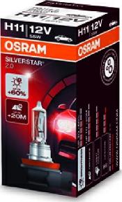 Osram 64211SV2 - H11 12-55W PGJ19-2 + 60 % SILVER STAR OSRAM OSRAM (Оригинал, Германия) autosila-amz.com