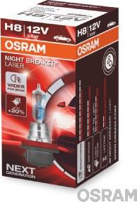 Osram 64212NL - H8 12-35W PGJ19-1 + 150% NIGHT BREAKER LASER OSRAM (Оригинал, Германия) autosila-amz.com