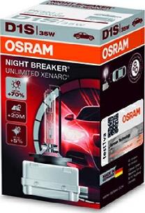 Osram 66140XNB - Лампа газоразрядная D1S 35W PK32D-2 XENARC NIGHT BREAKER UNLIMITED (На 70% больше света на дороге, н autosila-amz.com