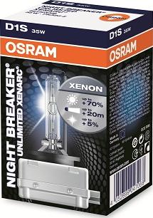 Osram 66140XNB - Лампа газоразрядная D1S 35W PK32D-2 XENARC NIGHT BREAKER UNLIMITED (На 70% больше света на дороге, н autosila-amz.com