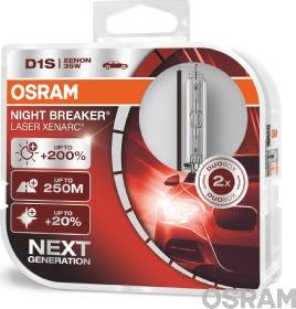 Osram 66140XNL-HCB - к-кт ламп XENARC NIGHT BREAKER LASER! 2шт. (D1S) 85V 35W PK32d-2 +200% света\ autosila-amz.com