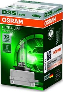 Osram 66340ULT - Лампа ксеноновая Osram XENARC ULTRA LIFE (10 лет гарантии) D3S (35W 42V PK32d-5) 1шт. autosila-amz.com