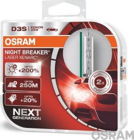 Osram 66340XNL-HCB - Автозапчасть/D3S 42V-35W (PK32d-5) 4400K Xenarc Night Breaker Laser (2шт.) (Osram) autosila-amz.com