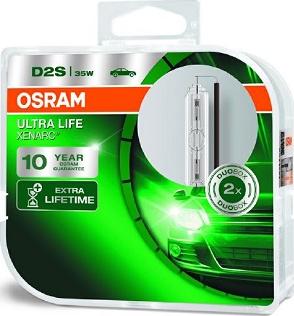 Osram 66240ULT-HCB - Лампа ксеноновая D2S 35W P32d-2 4300K 85V 3200лм бокс (2шт.) Ultra Life OSRAM 66240ULT-HCB autosila-amz.com