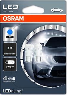 Osram 2880BL-02B - Лампа светодиодная W5W 12V LED 0,5W (W2,1x9,5d) Blue LEDriving standart блистер 2шт autosila-amz.com