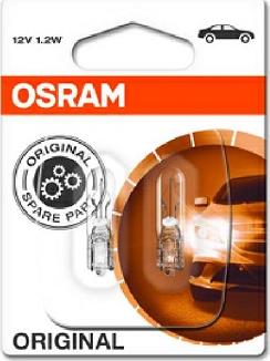 Osram 2721-02B - к-кт ламп ORIGINAL LINE! 2шт. (W2,3W) 12V 1,2W W2x4.6d качество ориг. з/ч (ОЕМ)\ autosila-amz.com