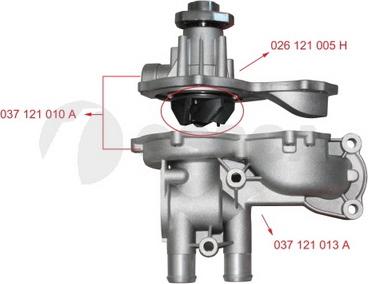 OSSCA 00994 - Водяной насос autosila-amz.com