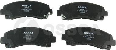 OSSCA 20750 - Тормозные колодки, дисковые, комплект autosila-amz.com