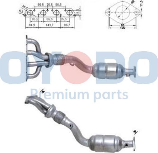 Oyodo 10N0047-OYO - Катализатор autosila-amz.com