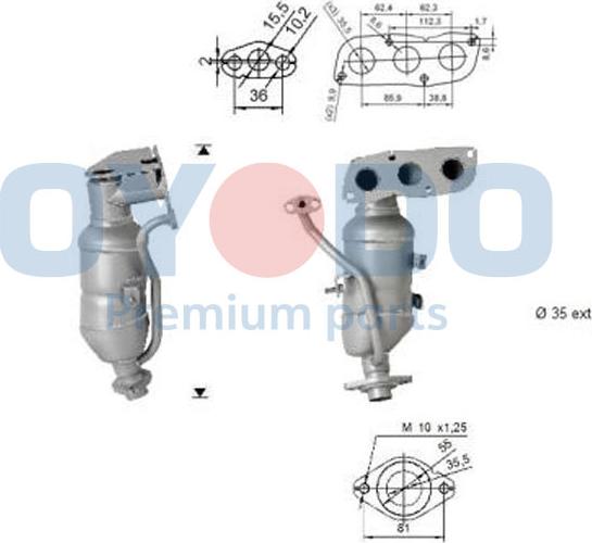 Oyodo 10N0151-OYO - Катализатор autosila-amz.com