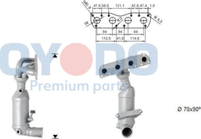 Oyodo 10N0101-OYO - Катализатор autosila-amz.com