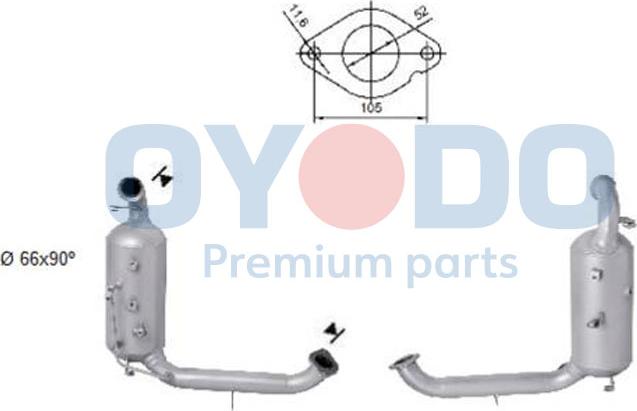 Oyodo 20N0003-OYO - Сажевый / частичный фильтр, система выхлопа ОГ autosila-amz.com