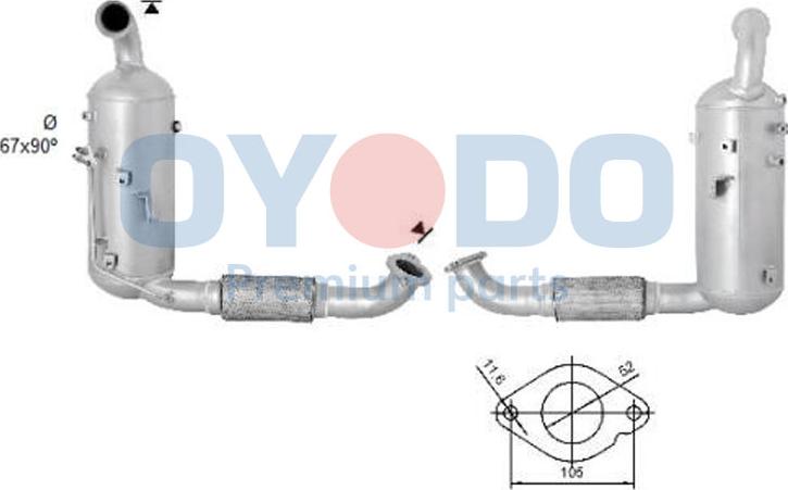 Oyodo 20N0140-OYO - Сажевый / частичный фильтр, система выхлопа ОГ autosila-amz.com