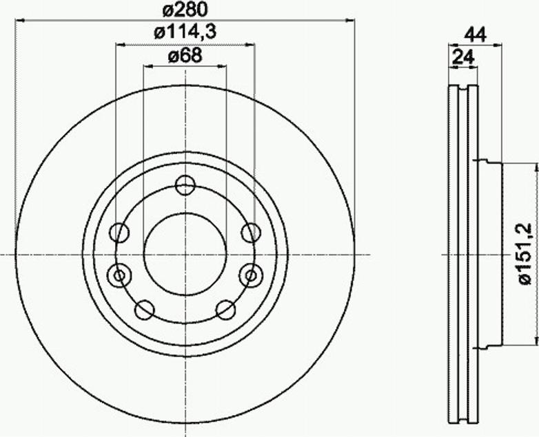 Pagid 54955PRO - Тормозной диск autosila-amz.com