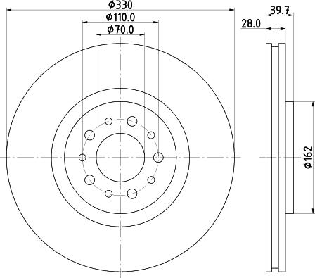 Pagid 54451 - Тормозной диск autosila-amz.com